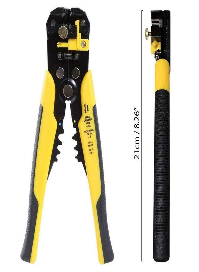 Inditrust 8" Multi-Function Automatic Wire Stripper Plier -Zinc-Alloy Body- Cutting Tool (Pack of 1) (Yellow) - Image 4